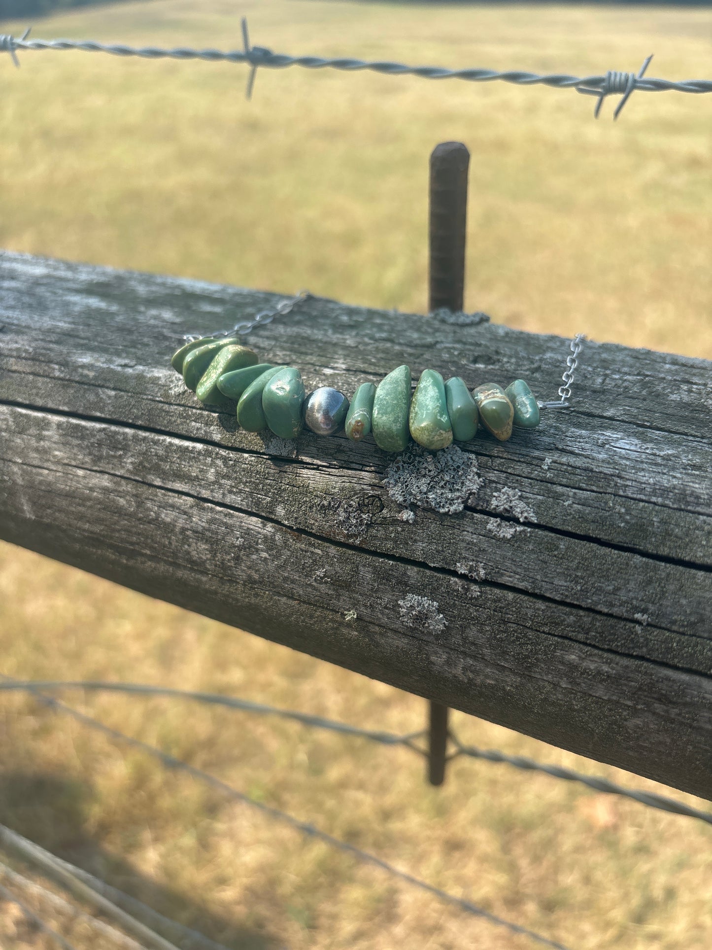 Turquoise Chip With Pearl
