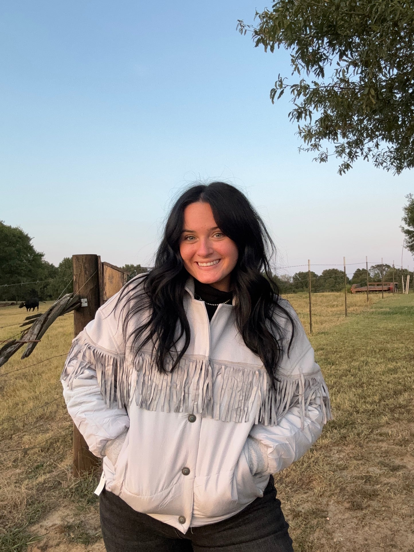 Fringe Puffer Jacket